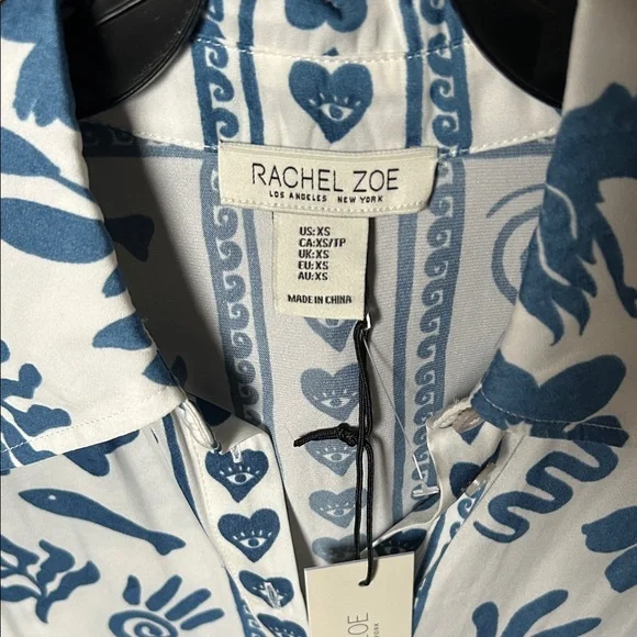 Rachel Zoe Blue and White Blouse - Picture 3 of 4